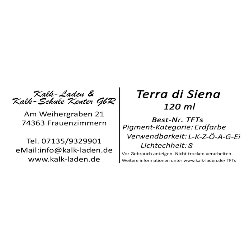 Terra di Siena Colour Pigment 120 ml in Cup Earth