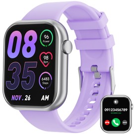 mingwear Smart Watch for Women Bluetooth Call (Answer/Make Call), 1.83" Full Touch Screen Smartwatch Fitness Watches with Heart Rate Sleep Monitor,Sports Modes,Activity Tracker for Android iOS