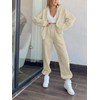 Matching Sets for Women Two Piece Sweat Suits Full Zip