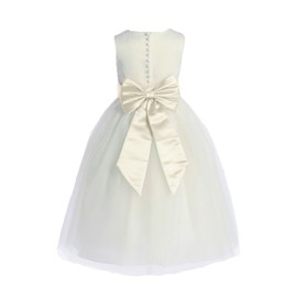 cintas para vestidos elegantes ivory dress sash belt satin bow for dress detachable flower girl sashes for dresses big back attachment large baby shower belts bows girls infant 6 12 18 24 months