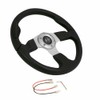 Yamaha Golf Cart 13.5" Black Steering Wheel with Chrome Adapter