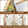 XFN 2Pcs Spiral Notebook, Floral Butterfly Cat College Ruled Spiral