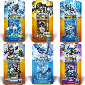 Skylanders Giants: Six (6) Characters Team Pack Core Series 2 - Slam Bam, Terrafin, Chill, Fright Rider, Whirlwind and Pop Fizz