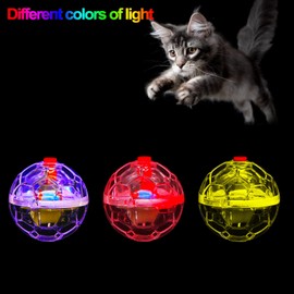 6 Pack Ghost Hunting Cat Balls Light Up Led Motion Activated Cat Balls for Dogs Animals Pets Toy