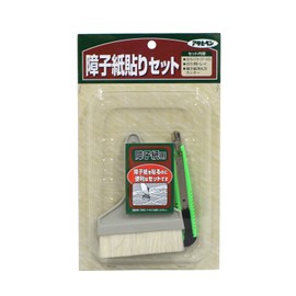 Asahipen Shoji Paper Pasting Set No. 940 for Shoji Paper, Tools Required for Pasting Glue Shoji Paper Set, 3-Piece Set, Pasting Tool Set
