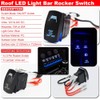 Roof LED Light Bar Rocker Toggle Switch Blue LED Light