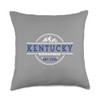 Vintage Kentucky Bluegrass State Throw Pillow