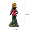 10" Medium Rasta Jamaican Man Holding Bowl Polyresin Ashtray Decoration