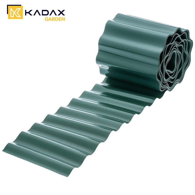 KADAX Lawn Edging 15 cm x 9 m, Plastic Flower
