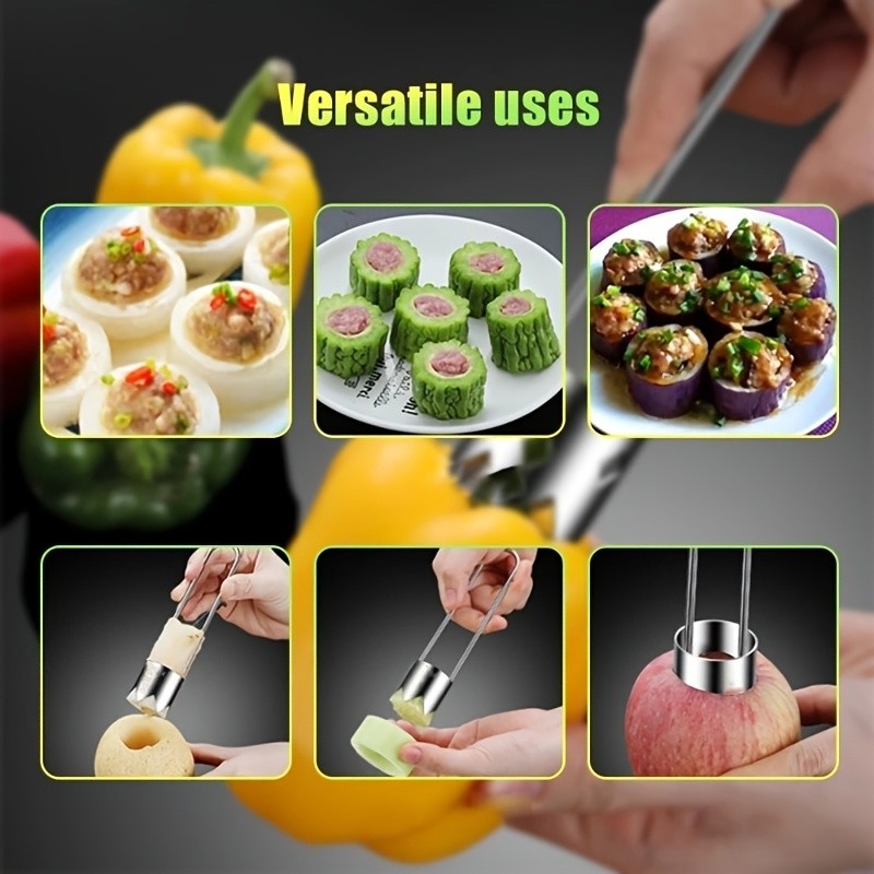 2 Pcs Stainless Steel Fruit Corer for Easy Core Removal