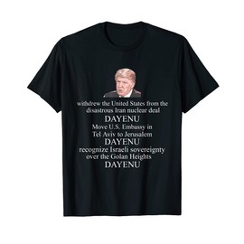 Passover Dayenu Tee Trump Appreciation Gift For Israel Lover