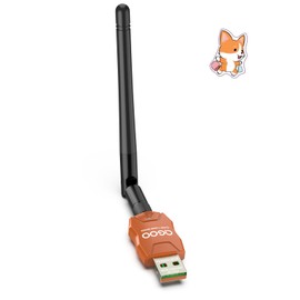 Class 1 Long Range Bluetooth Adapter for PC, QGOO USB Bluetooth Adapter for PC 5.3+EDR, Bluetooth Dongle Bluetooth Receiver Support Windows10/8.1/8/7（orange-230）