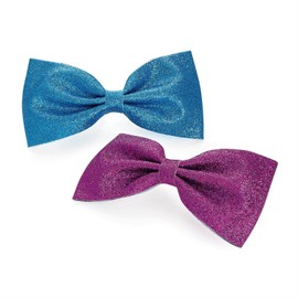 Topkids Accessories Hair Bows Stylish Colourful Party Designs Alligator Beak Hair Clips Cute Bow Hair Accessories Girls Children's Teen Women's Ladies Occasion Event (Blue & Pink Glitter 2pc)