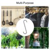 sourcing map S Hanging Hooks, 8inch/200mm Extra Long Steel Hanger,