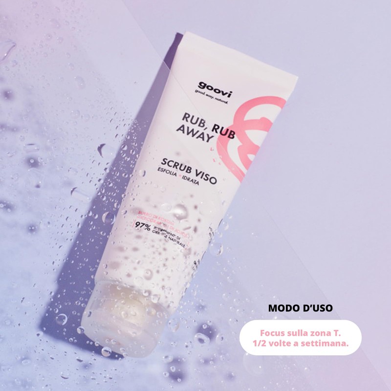 Goovi, Rub Rub Away Scrub Viso Delicato, Esfoliante e Idratante