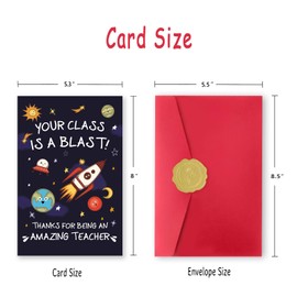 ATTLVV Funny Teacher Appreciation Cards,Cute Teacher Thank You Cards,Teacher Appreciation Gifts Ideas,Thank You for Helping Me Grow