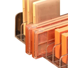 Organizador de Cosméticos de Paletas de Maquillaje Divididas, Organizador de Paletas de Sombra de Ojos Transparente, Organizador de Almacenamiento de Escritorio de Tocador