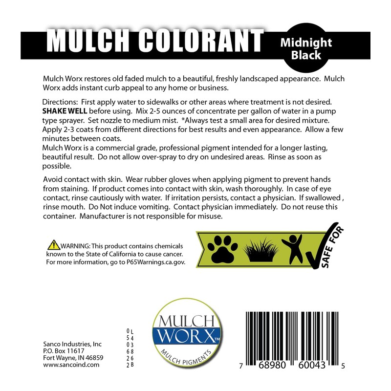 MulchWorx Black Mulch Color Concentrate - 5,600 Sq. Ft. -