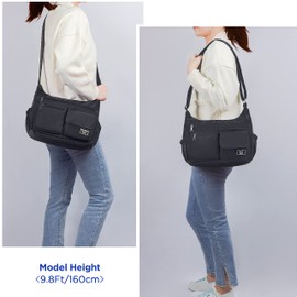 VOLGANIK ROCK Crossbody Bag for Women Multi Pockets Nylon Handbags Shoulder Bags for Women Waterproof RFID Travel Bag Messenger Bag Cross Body Ladies Bags…