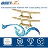 Brass Boat Cleats , 2 Pcs Dock Cleat with Fastener,