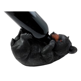 Ebros Grandfather Mountain Black Bear Wine Holder Figurine 9" Long Winter Hibernation Bear-Tonic Decor Sculpture