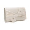 IXEBELLA Satin Evening Bag Bow Flap Clutch Purse for Women