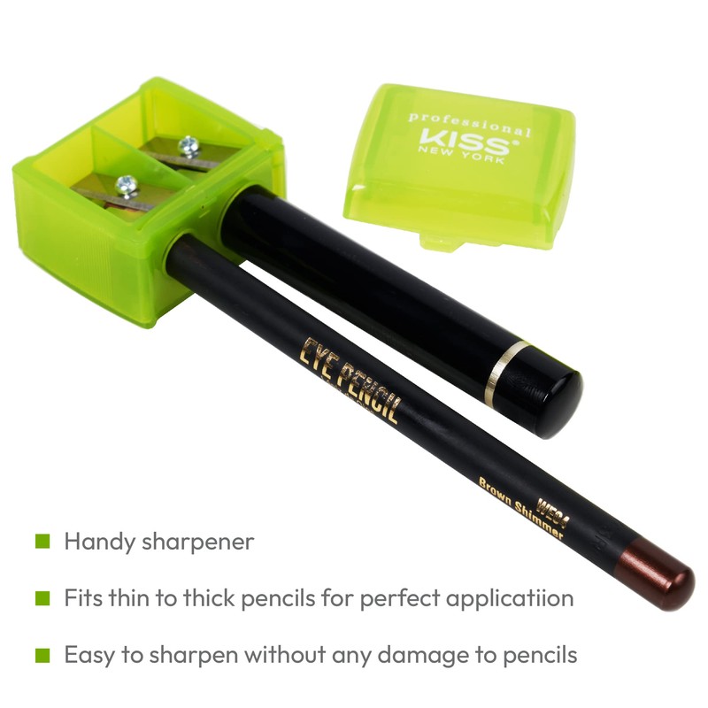 kiss new york Professional Duo Pencil Sharpener, Convenient, Essential Tool