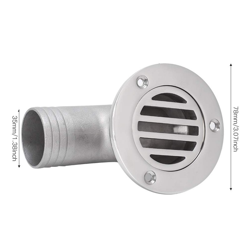 EIMSOAH Boat Bend Floor Drain,316 Stainless Steel Deck Drain Boat