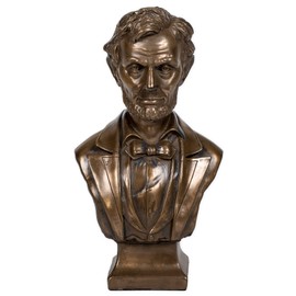 PTC 7.5 Inch Bronze Colored Abraham Lincoln Bust Figurine Statue