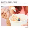TOYMYTOY 100pcs Disposable Transparent Mini Spoons 8.5cm Individual Packing Bag