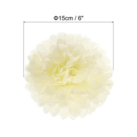PATIKIL 10pcs 6 Inch Tissue Pom Pom Flower Paper Flower Ball Background Decoration for Wedding Bridal Shower Birthday Bachelorette Party Beige