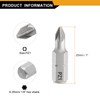 sourcing map 10pcs PZ1 Screwdriver Bit 1/4" Hex Shank 25mm/1"