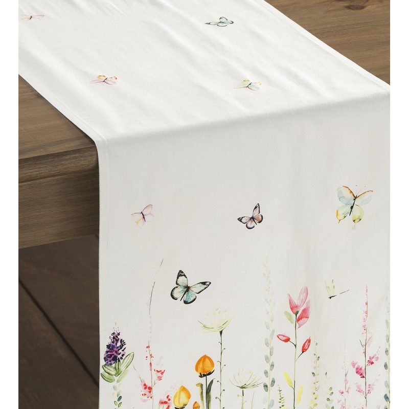 Maison d' Hermine Spring/Summer Table Runner, 100% Cotton, Decorative Easter