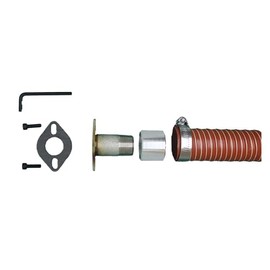 GenExhaust for Firman Generator w/ #68 exhaust cover plate 1-1/2" silicone exhaust extension. (4')