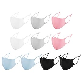 VBRHFRIF 10 Sunscreen Masks, Cotton Masks, Adjustable Protective Masks, Outdoor Dust Masks