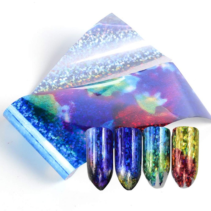 50 Stickers Nail Foil Lace Cherry Blossom Spring Starry Sky
