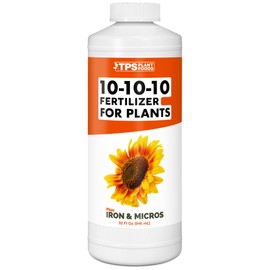 Liquid 10-10-10 Fertilizer for Plants, Triple Ten NPK Plus Iron and Micros, Liquid Plant Food 32 oz (1 Quart)