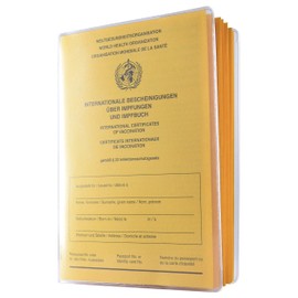 orgaexpert Protective Cover for Old Vaccination Certificate 155 x 110 mm, Made in Germany, Indelible, Transparent with Spine, Vaccination Card, Vaccination Book Cover, transparent, Classic