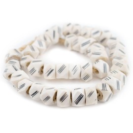 TheBeadChest Scratch Carved Kenya Bone Beads (Faceted)