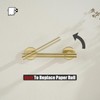 JQK Gold Toilet Paper Holder, Double Post Pivoting Tissue Holder