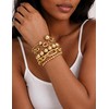 Shall Shell Gold Bracelets Set for Women, 5 Pcs Gold