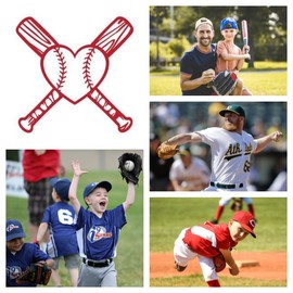 Baseball Ice Collection Necklace for Youth Adult, Sparkly Baseball Necklace Elastic Bling Beaded Necklace - Athlete Inspired Shiny Rhinestone Necklace Accessories for Baseball Lovers Players (Youth_16In, White/Blue/Red)