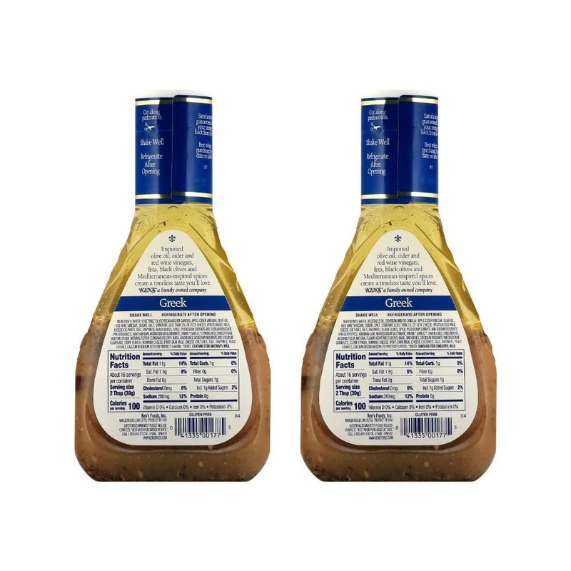 Ken's Steak House Greek Dressing, 16 OZ (Pack of 2)