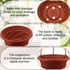 Tioncy 50 Pcs Plastic Hanging Planter Round Hanging Pot for