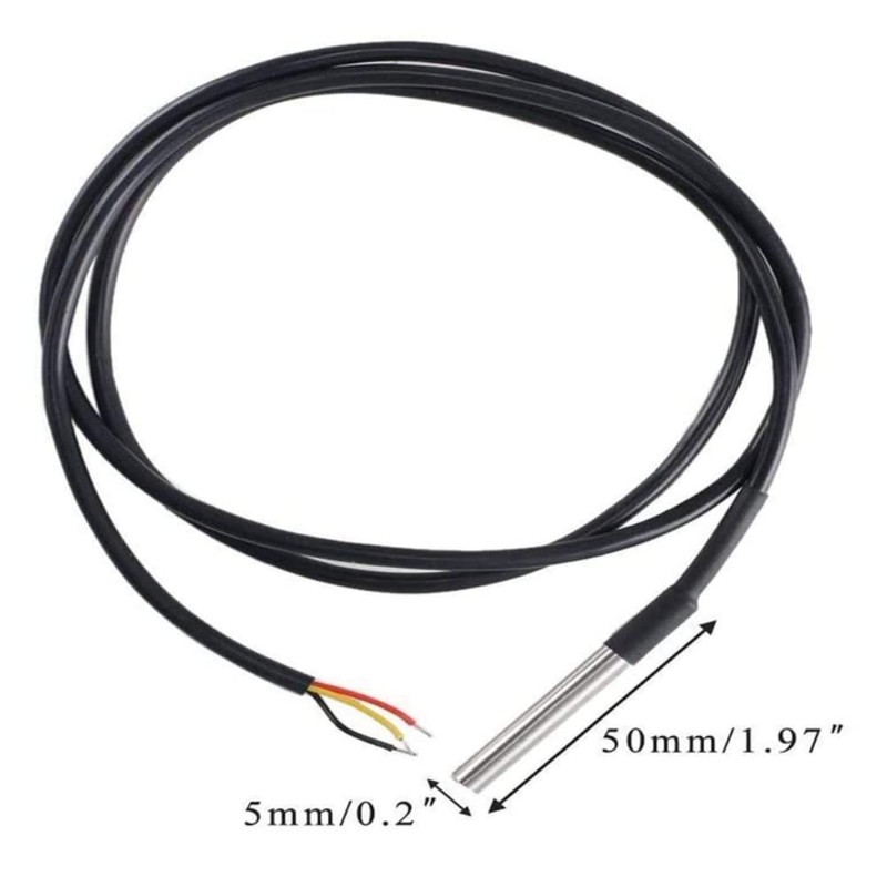 Fasizi Waterproof Temperature Sensors Digital Temperature Probe Pack of 5