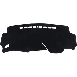 Alfombrilla Antideslizante Protectora para Tablero de Instrumentos de Automóvil, Poliéster Negro Corte para Salida de Aire, Adecuado para Interior de Coche