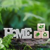 Wooden Blocks Wall and Table Top Decor: Freestanding Letter HOME
