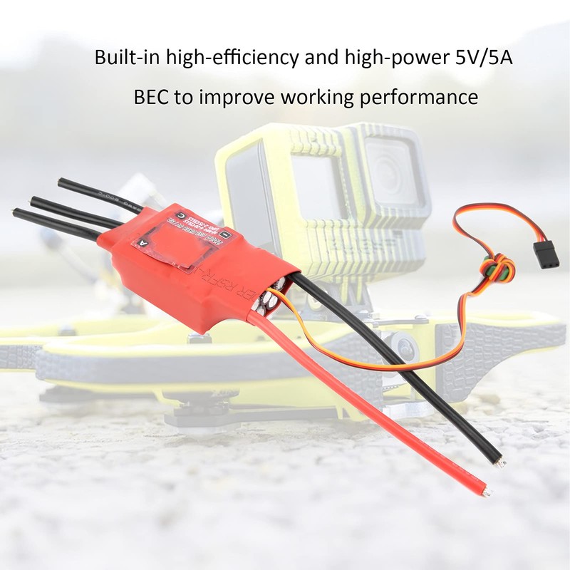 Dilwe Red Brick 200A ESC, Brushless ESC 5V/5A BEC Electronic