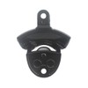Black Wall Mounted Bottle Opener and Bottle Cap Catcher Set