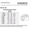 CHARLOTTE PIPE 2 DWV Comb WYE & 1/8 Bend ONE